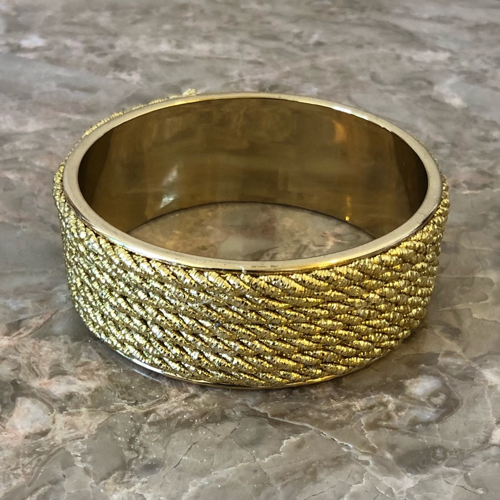 Gold Bangle w/ tweed